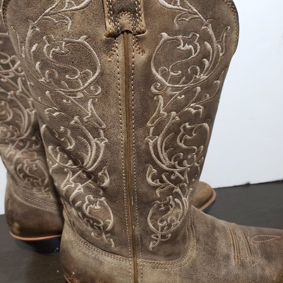 Twisted X WWT0025 Brown Leather Women Western Cowgirl STITCHED Boots 9,5B - Picture 4 of 14